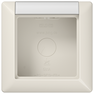 Коробка для накладного монтажа 1-кратная; слоновая кость, AS581ANAW