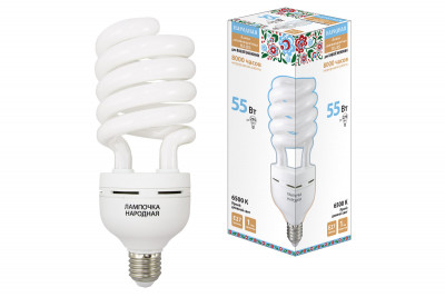 Лампа люминесцентная НЛ-HS-55 Вт-6500 К–Е27, SQ0347-0039