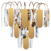 Arte Lamp VIVIEN, Бра, цвет арматуры - ЗОЛОТО, цвет плафона/декора - ПРОЗРАЧНЫЙ, 2х60W E27, A2719AP-2GO