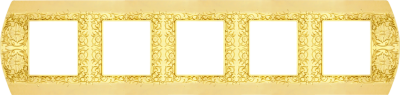 FD01425OB Fede San Remo Рамка 5-ная, Bright Gold