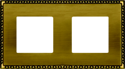 FD01212PB Fede Toledo Рамка 2-ная, Bright Patina