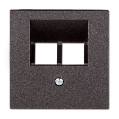 Накладка на двойные UAE-розетки; термопласт; антрацит, EP569-2BFPLUAAN