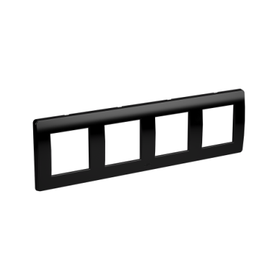 ДКС Рамка на 2+2+2+2 модуля (четырехместная), черная, 75014B