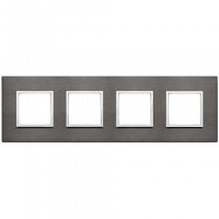 Vimar Накладка Eikon Evo на 8 модулей (2+2+2+2) расстояние между центрами 71мм, серая лава, 21669.03