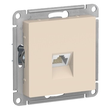 ATN000286 - ATLASDESIGN РОЗЕТКА компьютерная RJ45 кат. 6A, механизм, БЕЖЕВЫЙ, Systeme Electric