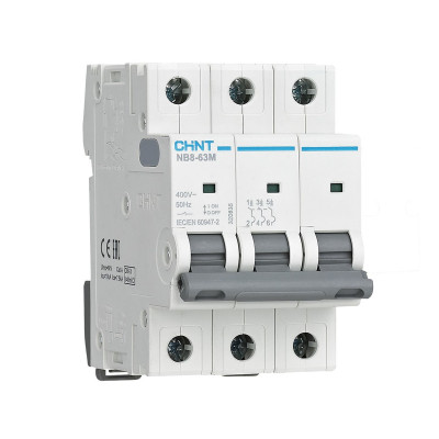 Chint Авт. выкл. NB8-63M 3P 16А 10кА х-ка K без тепл. расцеп. (R), 320843
