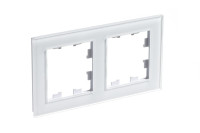 ATN320102 - ATLASDESIGN NATURE 2-постовая РАМКА, ОРГАНИЧЕСКОЕ СТЕКЛО БЕЛЫЙ, Systeme Electric