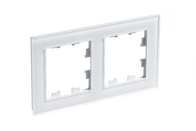 ATN320102 - ATLASDESIGN NATURE 2-постовая РАМКА, ОРГАНИЧЕСКОЕ СТЕКЛО БЕЛЫЙ, Systeme Electric