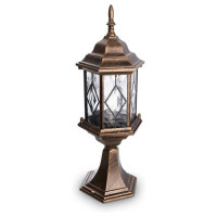 Светильник садово-парковый, 60W 230V E27 черное золото, PL124, Feron 11346