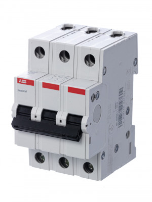 ABB Выключатель автоматический 3P, 6A, C, 4,5кА, BMS413C06