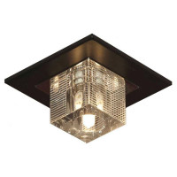 LUSSOLE NOTTE DI LUNA Потолочный светильник, цвет основания - хром, плафон - стекло (цвет - прозрачный), 1x40W G9, LSF-1300-01