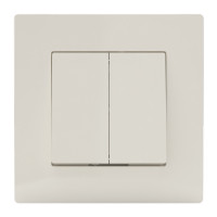 Выключатель 2-кл. СП Pixel 10А IP20 в сборе беж. TOKOV ELECTRIC TKE-PX-V2F-C02