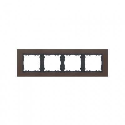 Simon S82N Рамка 4-ная, свинец - графит (металл им.), 82847-38