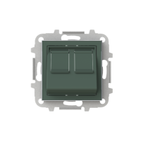 ABB SKY Комодоро Накладка для 2-х суппортов/разъёмов типа 2017... и/или 2018..., наклонная, со шторкам