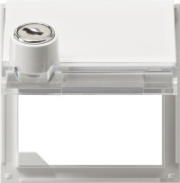 069766 Gira Плата с крышкой с замком и полем для надписи (однотипные замыкания)