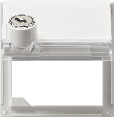 069766 Gira Плата с крышкой с замком и полем для надписи (однотипные замыкания)