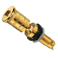 Разъём для "High-End" акустики, с черным кольцом, медь с позолотой; Аксессуары, LPK63SW