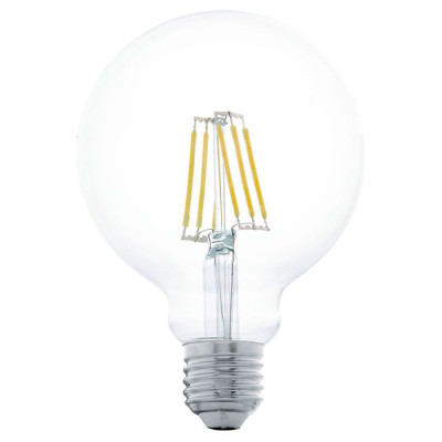 11503 Светодиодная лампа филаментная G95, 6W (E27), 2700K, 550lm, прозрачный