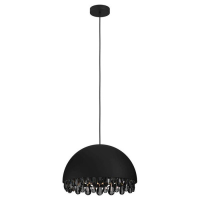 39949 Подвесной потолочный светильник (люстра) GAETANO2, 1x40W, E27, H1500, ?450, сталь, черный/стал