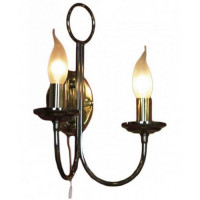 LUSSOLE TODI Бра, цвет основания - черный хром, 2x40W E14, LSA-4611-02