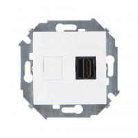 Simon Simon15 Розетка HDMI, белая, 1591407-030