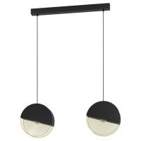 43812 Подвесной потолочный светильник (люстра) MUMLES, 2X40W, E27, L860, B90, H1100, сталь, черный,