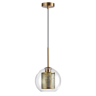 4939/1 PENDANT ODL22 291 античн.бронза/металл/прозрачный/стекло Подвес E27 1*40W CLOCKY