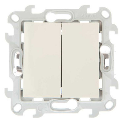 Simon Двухклавишный выкл Push&Go, сл кость, 2420398-031
