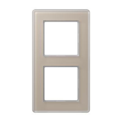 Рамка на 2 поста, стекло шампань, Jung