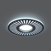 Светильник Gauss Backlight BL135 Кругл./узор. Черный, Gu5.3, 3W, LED 4000K 1/40, BL135