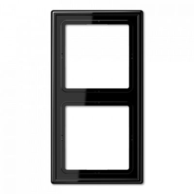 Рамка для вертикальной и горизонтальной установки, 2 поста; дюропласт; черный; LS990, LS982SW