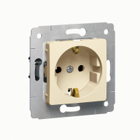 Legrand Розетка - Cariva - 2К+3 - с защитными шторками - 16 А - 250 В~ - слоновая кость, 773721