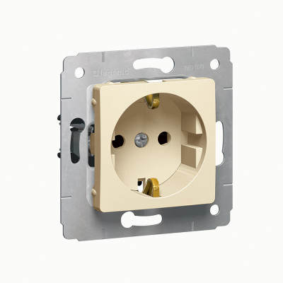 Legrand Розетка - Cariva - 2К+3 - с защитными шторками - 16 А - 250 В~ - слоновая кость, 773721