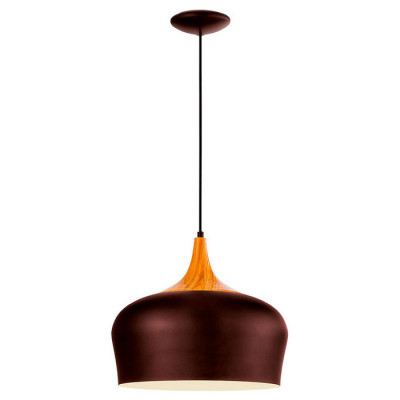 95385 Подвес OBREGON, 1х60W(E27), ?350, сталь, коричневый, кремовый, дуб