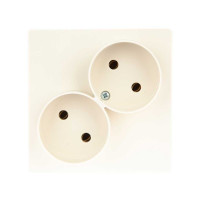 Simon Розекта 2х2К без защ штор, сл кость, 2450457-031