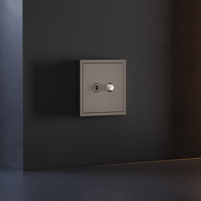 Накладка для розетки телевизионной оконечной TV+SAT, S70 (капучино), VLS001614