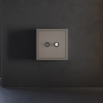 Накладка для розетки телевизионной оконечной TV+SAT, S70 (капучино), VLS001614