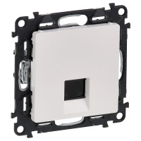 753440 - Valena LIFE.Информационная розетка одиночная RJ45 Кат.5е UTP.С лицевой панелью.Белая, Legrand