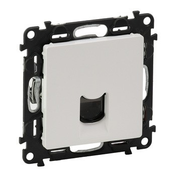 753440 - Valena LIFE.Информационная розетка одиночная RJ45 Кат.5е UTP.С лицевой панелью.Белая, Legrand