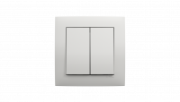Выключатель 2-клавишный, Efapel серия Logus 90 - Base, цвет белый Выключатель 2-клавишный, Efapel серия Logus 90 - Base, цвет белый