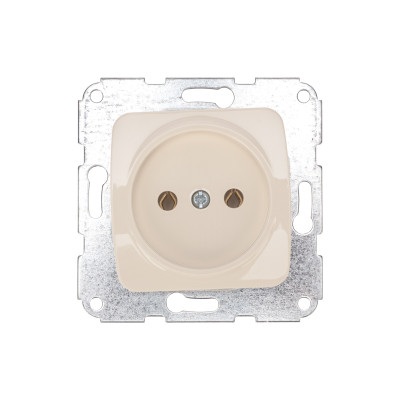 DEA Розетка 1-ая б/з с/у 10А мех. Беж KRANZ (1/10/120) , KR-78-0240