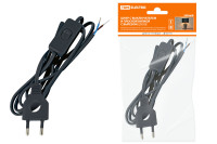 Шнур с выключателем и плоской вилкой с вырезом ШУ03В ШВВП 2х0,75мм2 2 м. черный TDM Electric, SQ1305-0022 Шнур с выключателем и плоской вилкой с вырезом ШУ03В ШВВП 2х0,75мм2 2 м. черный TDM Electric, SQ1305-0022