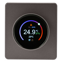 Терморегулятор ROUND Wi-Fi с/у титан KRANZ, KR-78-0728-2 Терморегулятор ROUND Wi-Fi с/у титан KRANZ, KR-78-0728-2