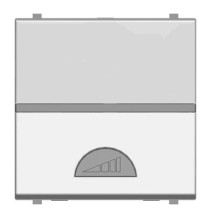 N2260.1 PL - Механизм универсального электронного клавишного светорегулятора 60-500 Вт, 2-модульный, серия Zenit, цвет серебристый - 2CLA226010N1301