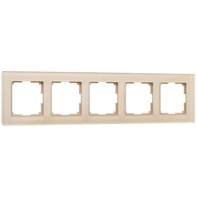 Werkel W0051111/ Рамка на 5 постов Favorit (шампань,стекло), a050795