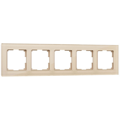 Werkel W0051111/ Рамка на 5 постов Favorit (шампань,стекло), a050795