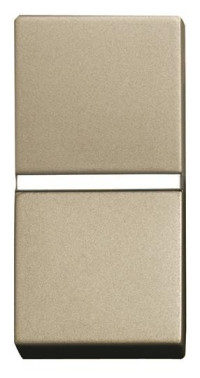 N2104.6 CV - Механизм 1-клавишной кнопки с нормально-закрытым контактом с клавишей без символа, 1-модульный, серия Zenit, цвет шампань - 2CLA210460N1901