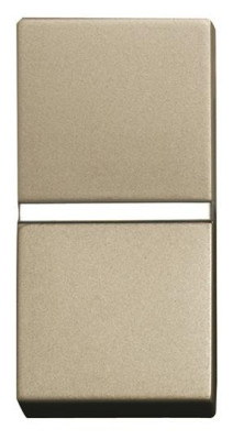 N2104.6 CV - Механизм 1-клавишной кнопки с нормально-закрытым контактом с клавишей без символа, 1-модульный, серия Zenit, цвет шампань - 2CLA210460N1901