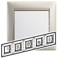 Legrand Рамка 5 постов - Legrand Valena - жемчужный, 770475