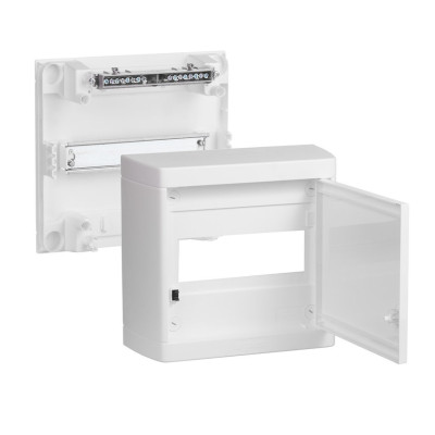 Legrand Накладной распределительный щит Nedbox - с белой дверью - 1 рейка х 8 модулей, 601235